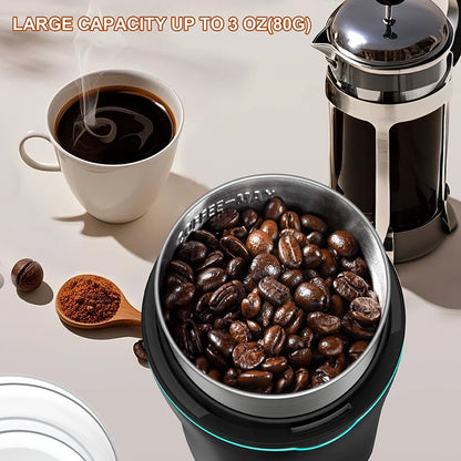 KIRAINAFLY 300W Professional Coffee & Spice Grinder – Removable Stainless Steel Cup