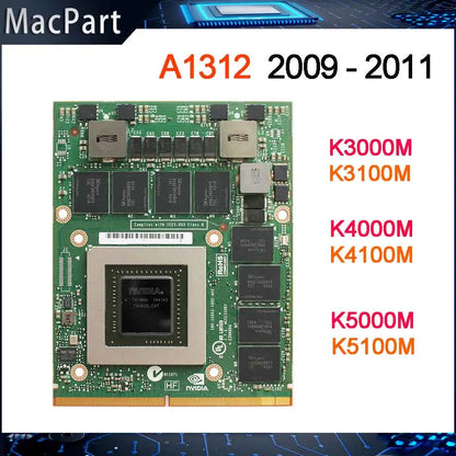 AIYIGI NVIDIA Quadro Mobile GPU for iMac A1311 A1312 2010/2011 – K610M K1000M K1100M K2000M K2100M K3000M K3100M K4000M K4100M K5000M K5100M