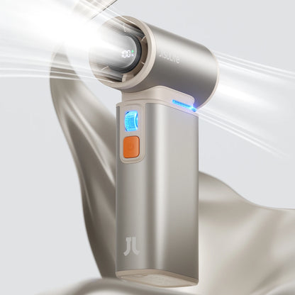 JISULIFE Portable Turbo Handheld Fan – 9000mAh, 100 Wind Speeds, LED Display, Outdoor Camping Fan (FA55)