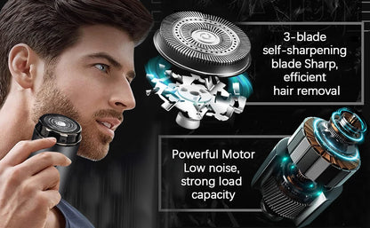 Mini Portable Electric Shaver for Men | LED Power Display | Pocket Size | USB Rechargeable