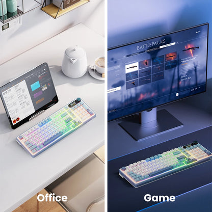 RK Royal Kludge S98 Wireless Mechanical Keyboard – 98 Key, Hot-Swap, TFT Screen, BT5.0/2.4G/USB-C