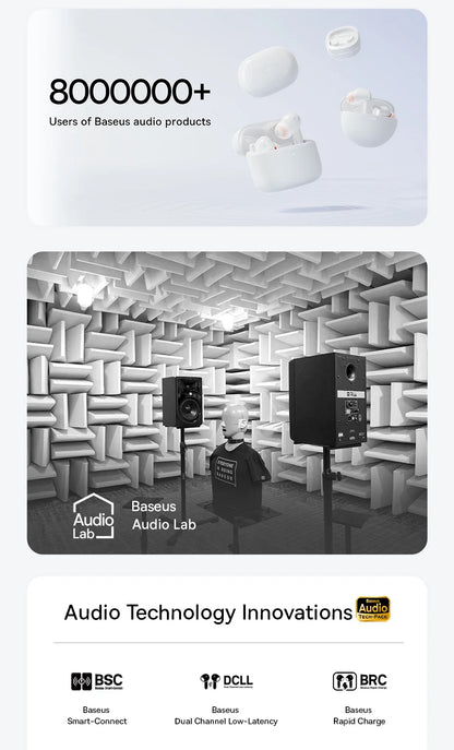 Baseus EP10 Pro ANC TWS Earbuds – 50dB, LDAC, Bluetooth 6.0, 6 Mics, Hi-Res, IP55