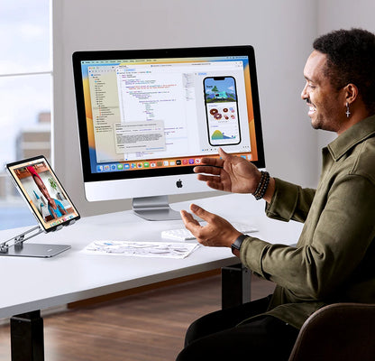 UGREEN LP134 Aluminum Tablet & Phone Stand – Adjustable Desk Holder for iPad, iPhone, Xiaomi & Laptops