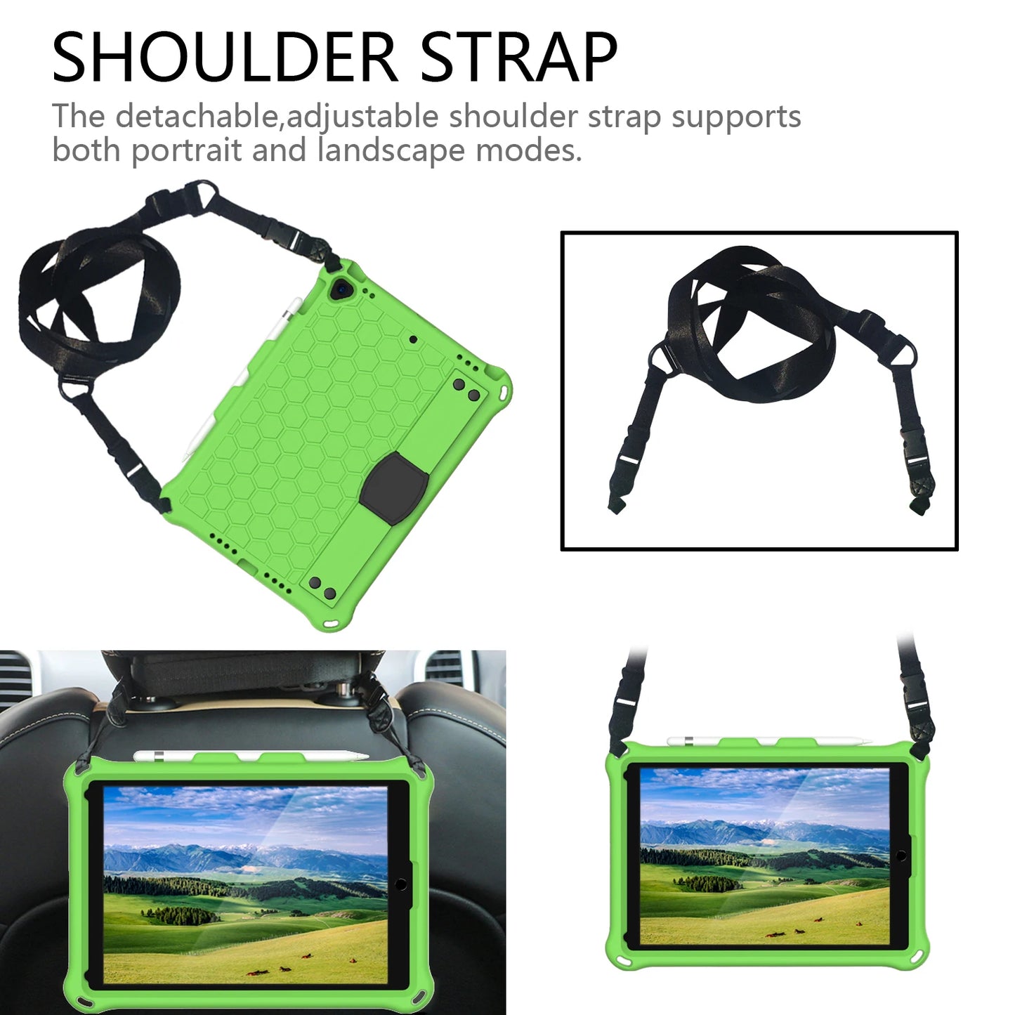 Shockproof iPad Case with Hand Strap & Stand – Fits iPad 10.9, Pro 11, Mini, Air & More