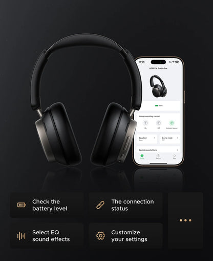 UGREEN Studio Pro ANC Wireless Headphones – 48dB, LDAC, Bluetooth 6.0, 120Hrs, Hi-Res