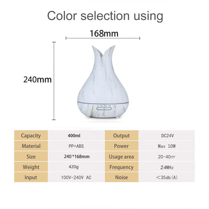 WiFi Smart Air Humidifier & Aroma Diffuser 400ml – Essential Oil, Wood Ball Design