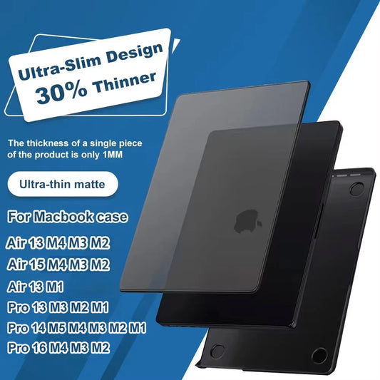 Ultra Thin MacBook Hard Shell Case — Pro 14/16 M4/M5 & Air 13 M4/M3/M2 (2022–2025)