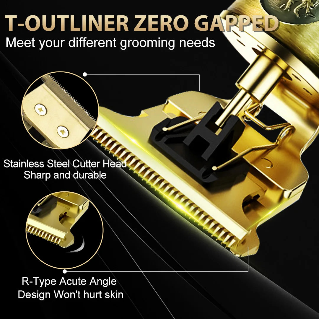 SEJOY Professional Hair Clipper – Cordless, Adjustable, Gold | EU Version
