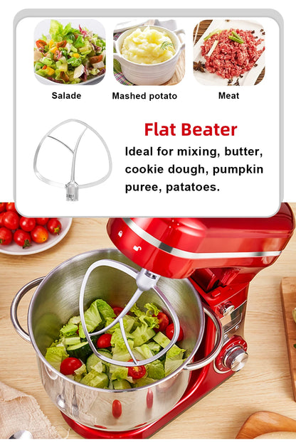 BioloMix BM601 1200W Kitchen Stand Mixer – 6L Stainless Bowl, 6-Speed, Quiet DC Motor