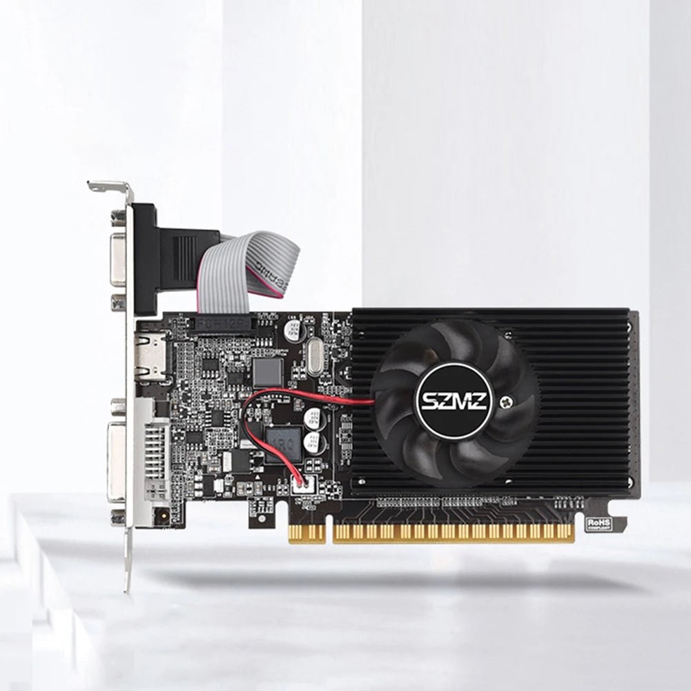 GT210 1GB Graphics Card | DVI VGA HDMI | Low Profile | PCIe 2.0 | Office & Gaming