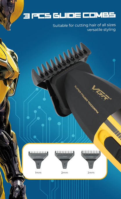VGR Clipper Professional Hair Trimmer Electric Hair Cutting Machine 9000 RPM Hair Clipper Barber Cordless Clipper for Men V-285