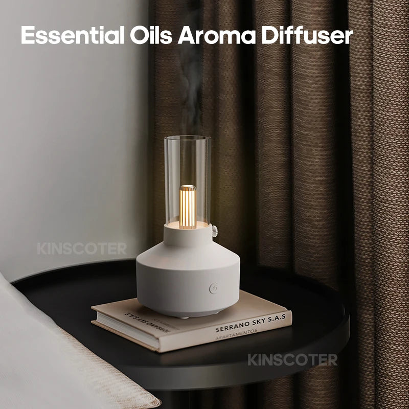 KINSCOTER USB Mini Aroma Diffuser & Ultrasonic Humidifier – 120ml/150ml Bedroom Diffuser