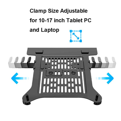 2 in 1 Monitor & Laptop Stand – 17–30" Monitor + 10–17" Laptop Desk Mount