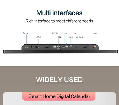 TouchWo 15.6-43 inch smart digital calendar and chore chart by R.E.D. Shopping, family organizer display with interactive touchscreen.