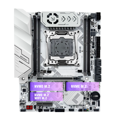 MACHINIST X99 U9 Motherboard – LGA2011-3, DDR4, 3x NVMe M.2, White Armor