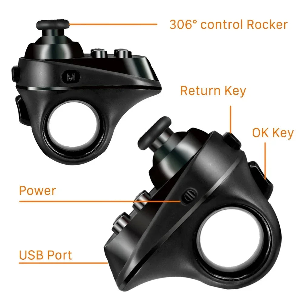 Bluetooth Wireless Finger Gaming Mouse – Mini, Rechargeable, 1000 DPI, for Tablet, Phone & PC