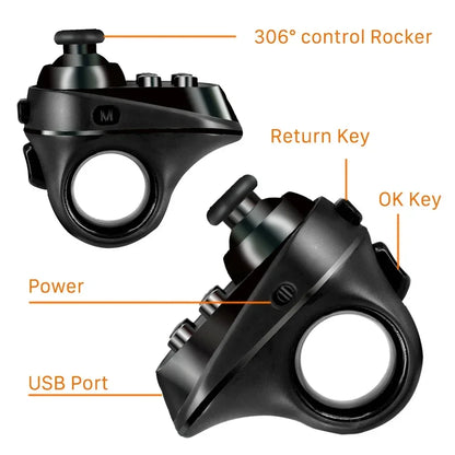 Bluetooth Wireless Finger Gaming Mouse – Mini, Rechargeable, 1000 DPI, for Tablet, Phone & PC
