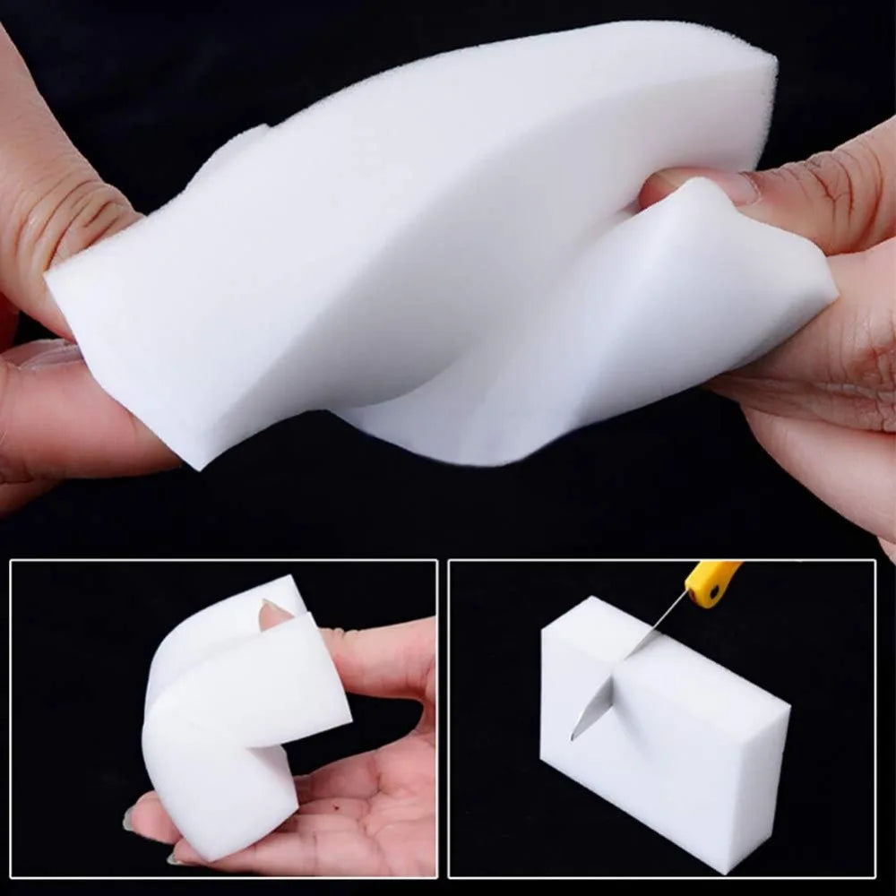 Magic Melamine Sponge Erasers 100-Pack | Extra-Thick Multi-Surface Cleaning Pads