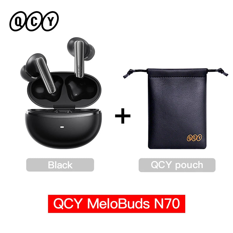QCY MeloBuds N70 Wireless Earbuds – ANC, Bluetooth 6.0, LDAC, 50H, IPX5