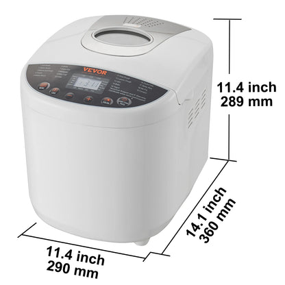 SucceBuy 15-in-1 Bread Maker 2/3 LB | Ceramic Pan, Gluten Free, Delay Timer