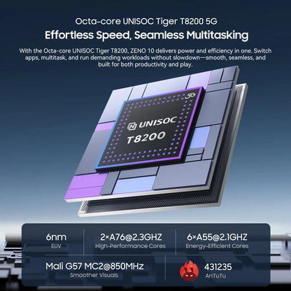 Blackview Zeno 10 5G AI Tablet – 11" FHD+ 90Hz, UNISOC T8200, 8800mAh, Quad Speakers, Android 15