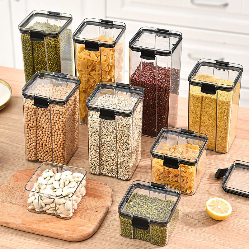 Airtight Kitchen Storage Jars | Moisture-Proof PET Containers 460ml–1800ml