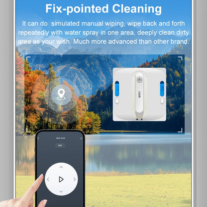 ABIR WD9 Robot Window Vacuum Cleaner – 9000Pa, 4-Way Water Spray, Laser Sensor, Wet & Dry