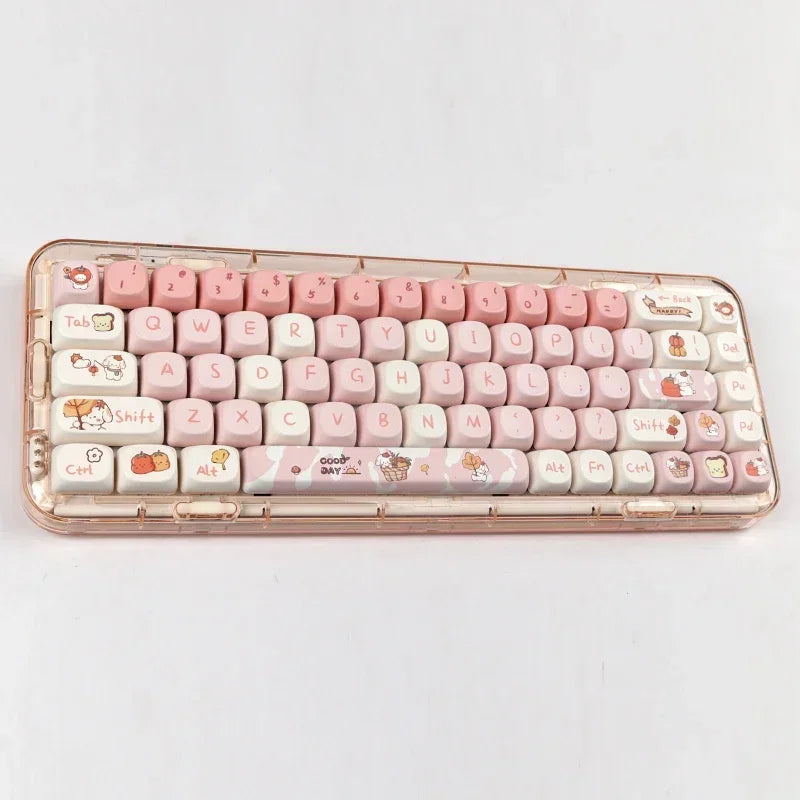 MOA Profile Cute Fall Puppy Gradient Keycap Set – Mechanical Keyboard