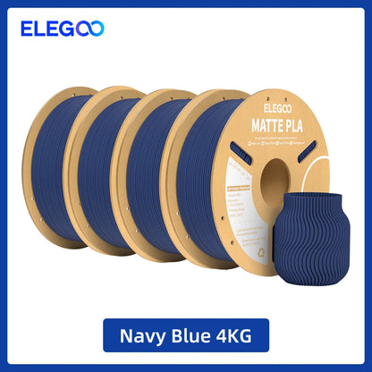 ELEGOO Matte PLA Filament 1.75mm 1KG – +/-0.02mm Accuracy, Cardboard Spool