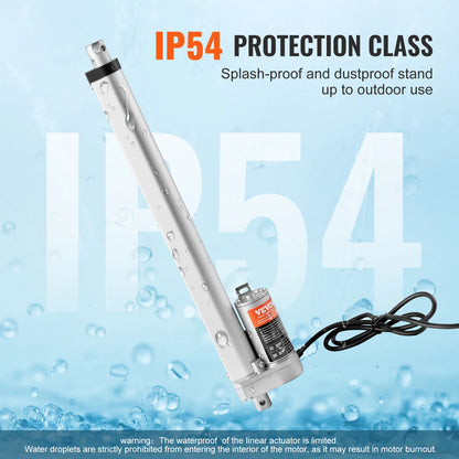 SucceBuy 12V Linear Actuator – IP54 Waterproof, 1000N Force
