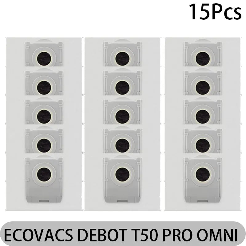 ECOVACS DEEBOT T50 PRO OMNI Replacement Parts | Main Brush, Side Brush, HEPA Filter, Mop, Dust Bag