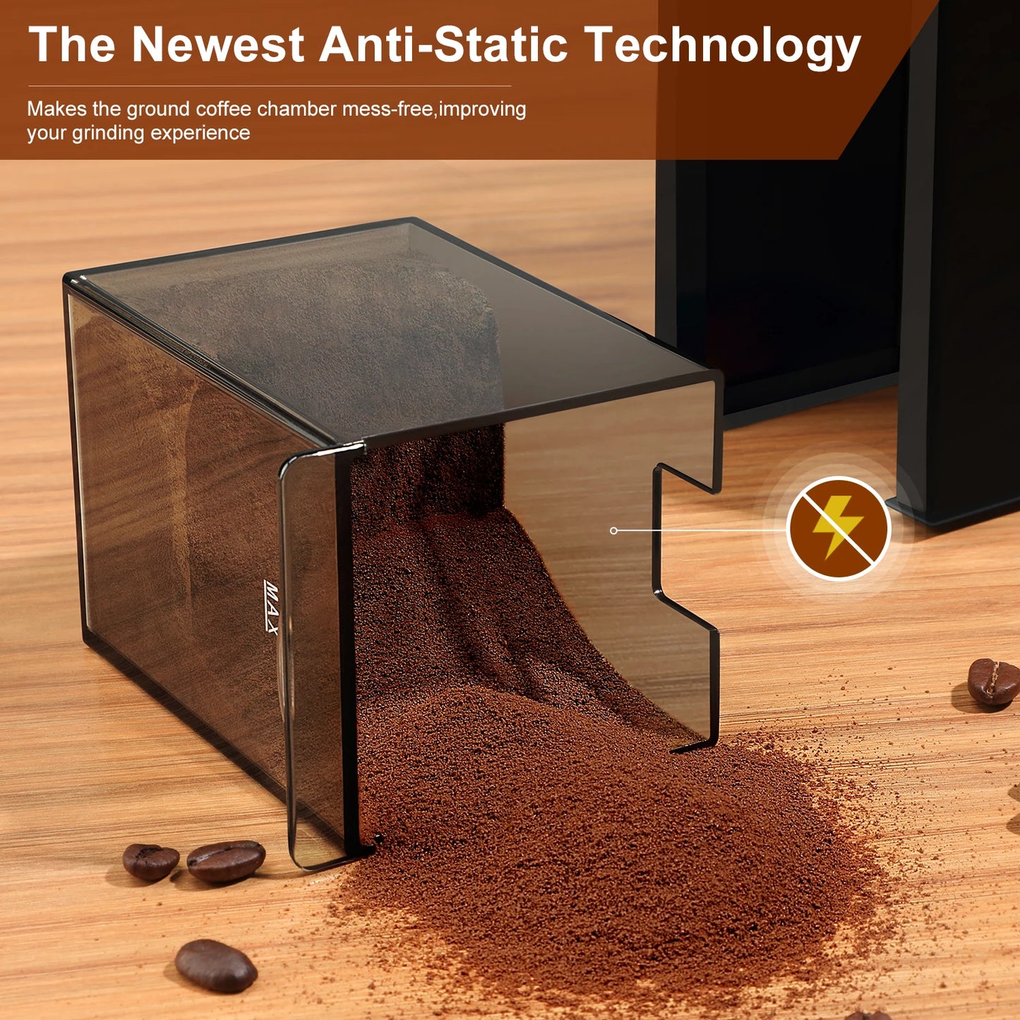 KIRAINAFLY Automatic Burr Mill Coffee Grinder 200W | 28 Grind Settings