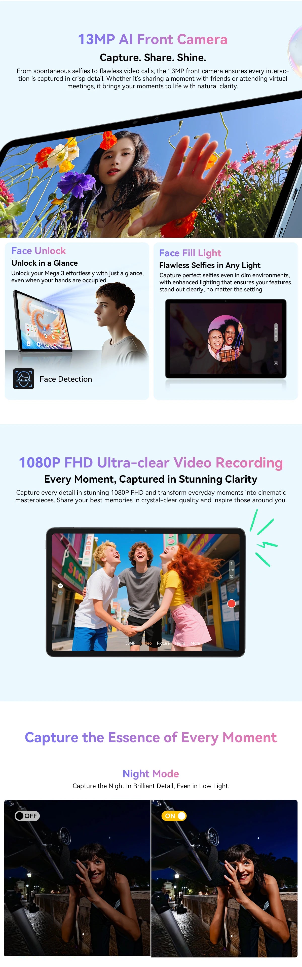 Blackview MEGA 3 Tablet | 12.1" 2.5K 90Hz | Android 15 | 12GB+256GB | 8800mAh 33W | 50MP | 4G