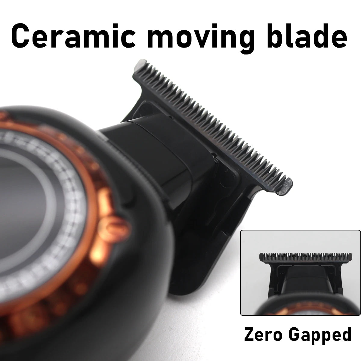 Kemei KM-999 Professional Hair Trimmer – DLC T-Blade, Zero Gap, LED Display, Cordless USB Clipper