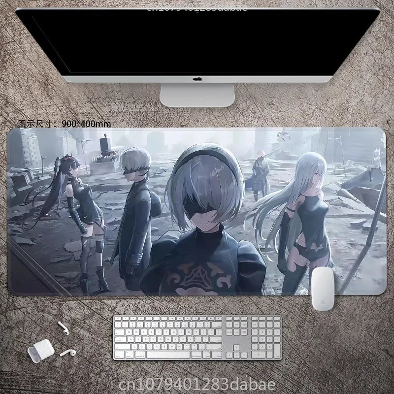 NieR: Automata Leather Gaming Mouse Pad — Waterproof Desk Mat, E-Sports
