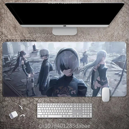 NieR: Automata Leather Gaming Mouse Pad — Waterproof Desk Mat, E-Sports