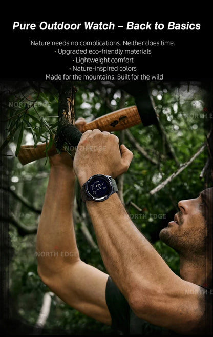 NORTH EDGE TERRAX Men's Digital Sport Watch – 50M Waterproof, Stopwatch, Countdown, Outdoor