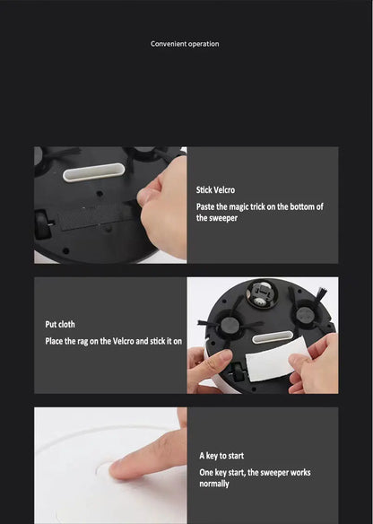 R.E.D. Shopping 3-in-1 smart robot vacuum cleaner with mopping, wireless sweeping, 1500Pa suction for home and office cleaning