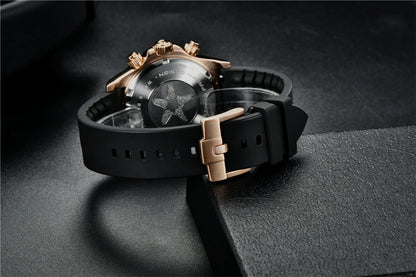 PAGANI DESIGN Men's Luxury Chronograph Watch – 100M Waterproof, Quartz Sport Wristwatch, Gift