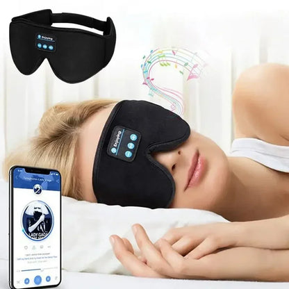 3D Eye Mask Bluetooth 5.0 Sleep Headphones – Built-in HD Speaker for Travel & Sleep