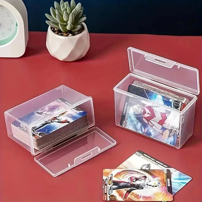 Clear Playing Card Storage Box | Transparent Deck Case 3-4 Pack