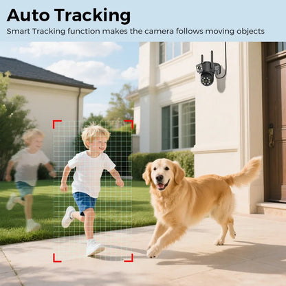 8MP 4K Dual Lens WiFi Security Camera – Night Vision, AI Detection