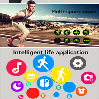 R.E.D. Shopping Smart Watch 2026 with 2.01-inch HD full touch screen, Bluetooth calling, and fitness tracking features.