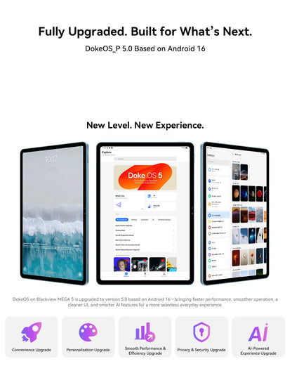 Blackview MEGA 5 Tablet | Android | 12GB+256GB | 4G WiFi | Official Standard