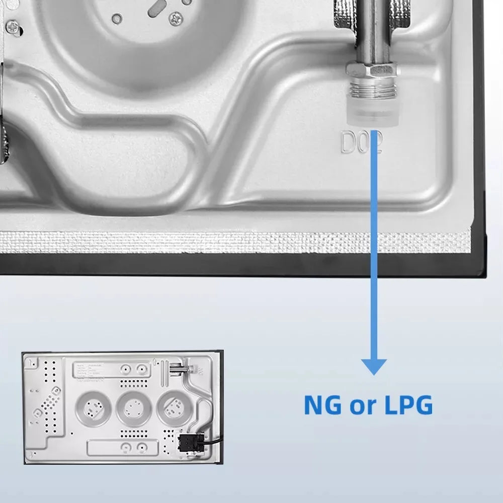 TopStrong 2-Burner Gas Hob | NG & LPG | Auto Flame Protection | Built-in | EU