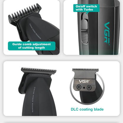 VGR Professional Hair Clipper | V-003 V-906 V-308 | Metal Body | Barber & Beard Trimmer