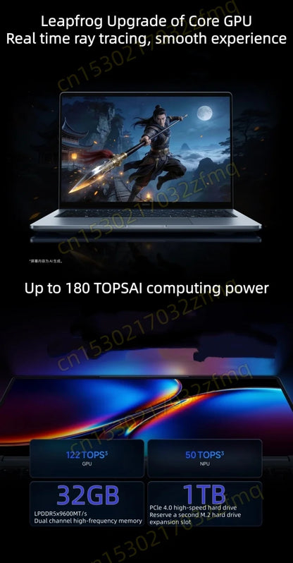 Xiaomi Redmi Book Pro 16 — Intel Ultra 7/Ultra 5, Arc Graphics, 32GB LPDDR5X, 1TB SSD, 3.1K 165Hz