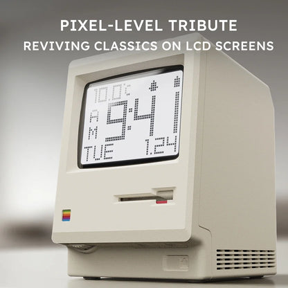 Retro Macintosh Alarm Clock – Classic Desktop Ornament with Digital Clock Design