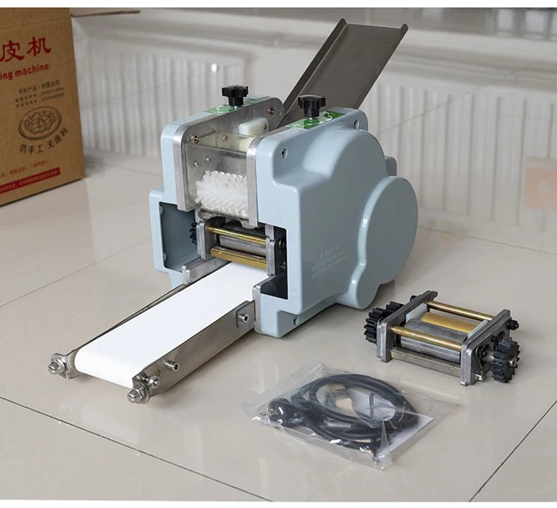 Electric Dumpling Wrapper Machine – 110V/220V, Round & Square Wonton Skin Maker, Commercial