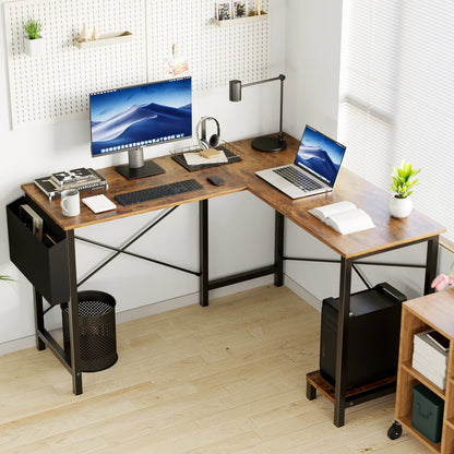 JHK L-Shaped Gaming Desk 50" with CPU Shelf & Side Bag